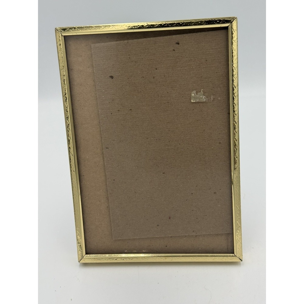 Vintage Gold Metal Picture Frame ~5x7 Minimalist Tabletop